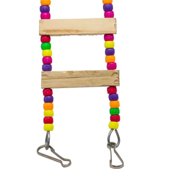 GREENBIRDS Toys Interactive Climbing Bird Ladder Colorful Natural Wood Parrot Toys Cage Accessories Climbing Toy Wooden Training Aid for Bird & Parrot