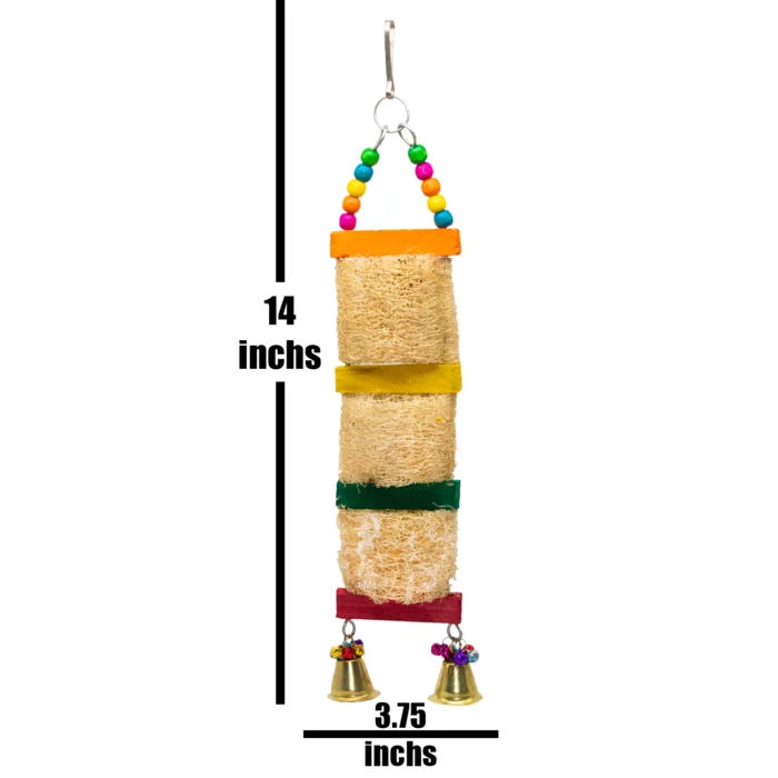 6 GREENBIRDS Toys Interactive Climbing Mesh Bird Ladder Hanging Colorful Natural Wood Parrot Toys Cage Accessories Climbing Toy Wooden Training Aid for Bird & Parrot