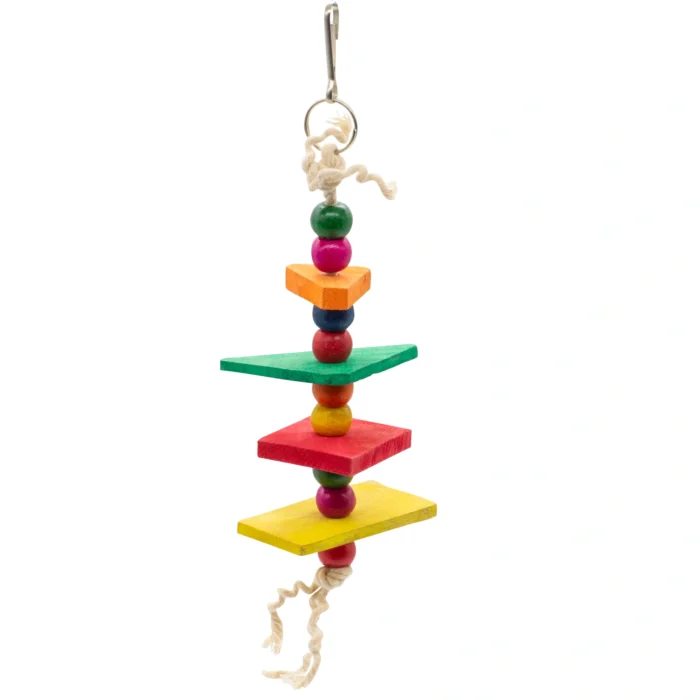 4 GREENBIRDS Toys Colorful Hanging Cage Chew Toy for Parrots - Handmade Chew Toy - for Relaxing of Bird Parrots, Cockatiel, Lovebird, Budgerigar, Finches Small & Medium Birds Parrot